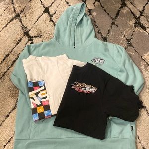 Vans Sweatshirt and 2 shirts - size Youth XL